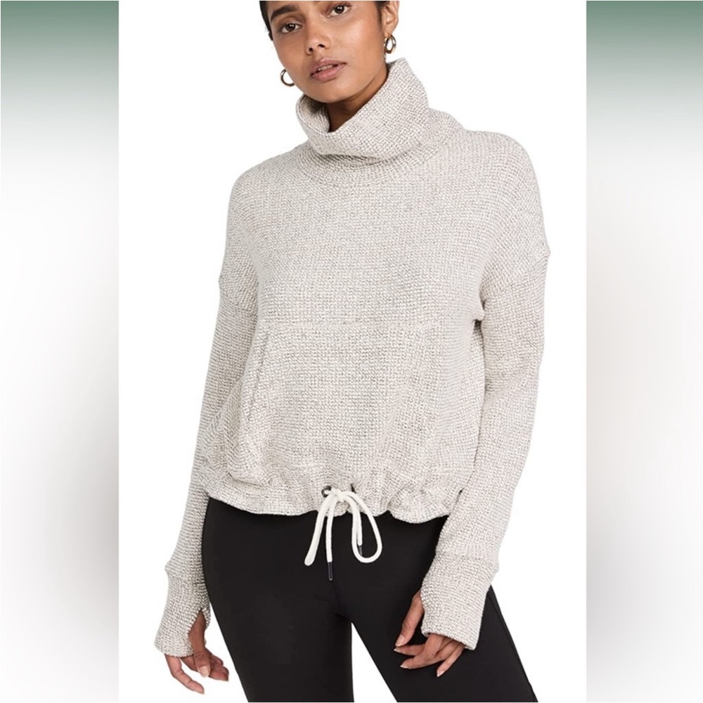Sweaty Betty Restful Boucle Sweatshirt Women’s XXL/2XL Gray Funnel Neck Pullover